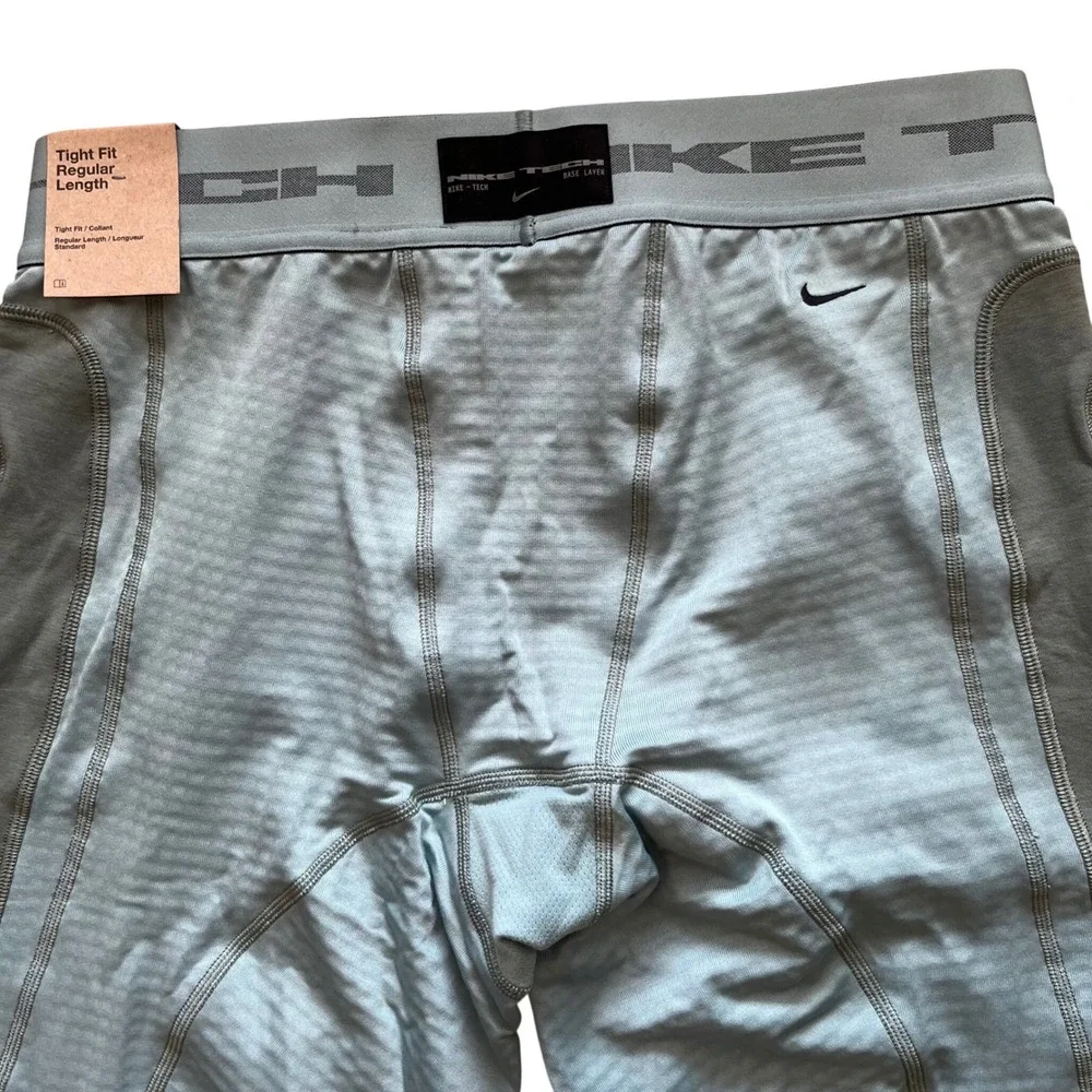 Nike Tech Base Layer Tight Fit‎ Compression Leggings Blue Grey Mens Medium NEW